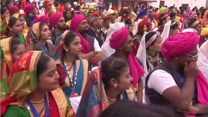 PM Narendra Modi interacts with NCC cadets NSS volunteers performers who are part of Republic Day programme
