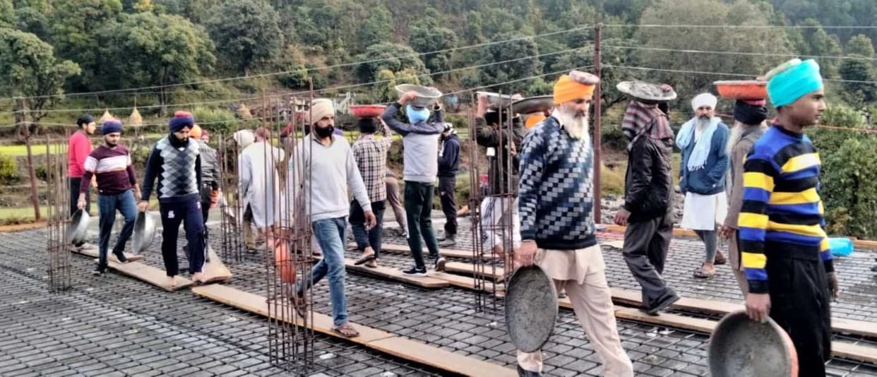 In the Reetha Sahib Gurdwara, the lenter of the inn was poured from Karseva