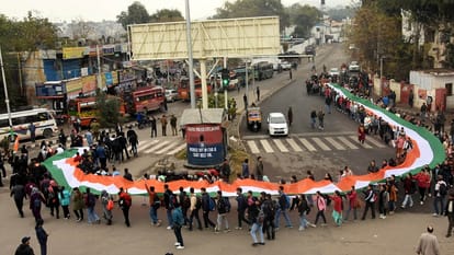 Jammu Kashmir: Full dress rehearsal at MA Stadium, Lal Chowk buzzing with lights