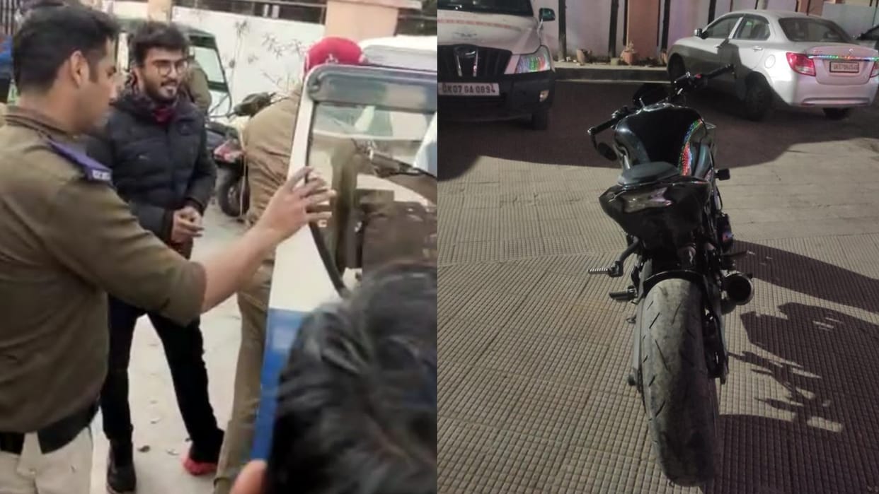 Youtuber arrested for stunting with super bike in front of girls Dehradun uttarakhand news in hindi