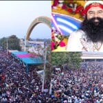 उमड़ी श्रद्धालुओं की भीड़, ऑनलाइन शामिल हुआ रामरहीम।