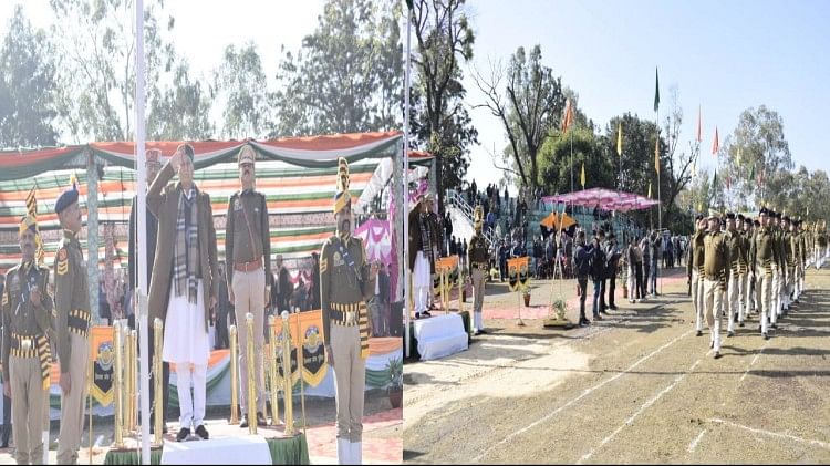 Republic Day: शिमला में राज्यपाल ने फहराया तिरंगा, जिलों में भी हुए कार्यक्रम, देखें गणतंत्र दिवस के रंग धर्मशाला में गणतंत्र दिवस समारोह।