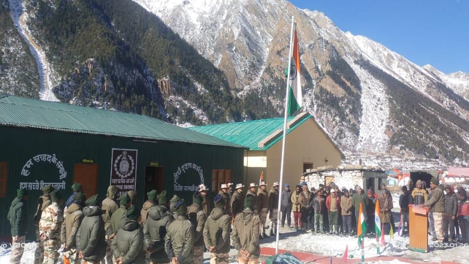 Republic Day 2023 Flag Hoisting in Uttarakhand Nepal And China Border