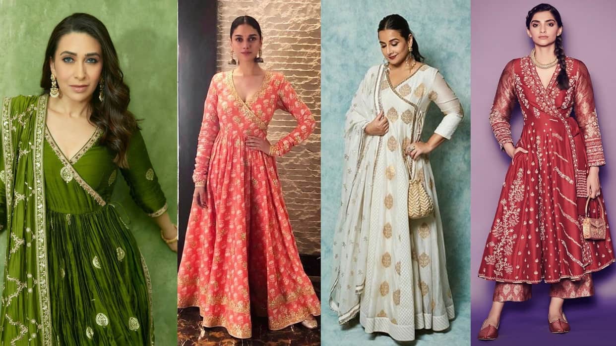 Fashion Tips To Carry Angrakha Style Suit From These Actresses Traditional Look Pics