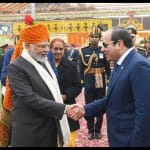 प्रधानमंत्री नरेंद्र मोदी के साथ मिस्र के राष्ट्रपति अब्देल फतह अल-सिसी