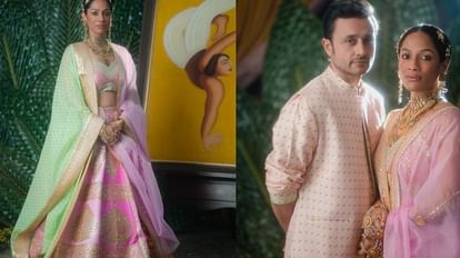 Masaba Wedding Look : Masaba Gupta Wear pink lehnga on her wedding see photos of wedding