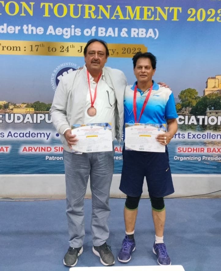 Atul from Almora Won Silver in Senir Masters Badminton
