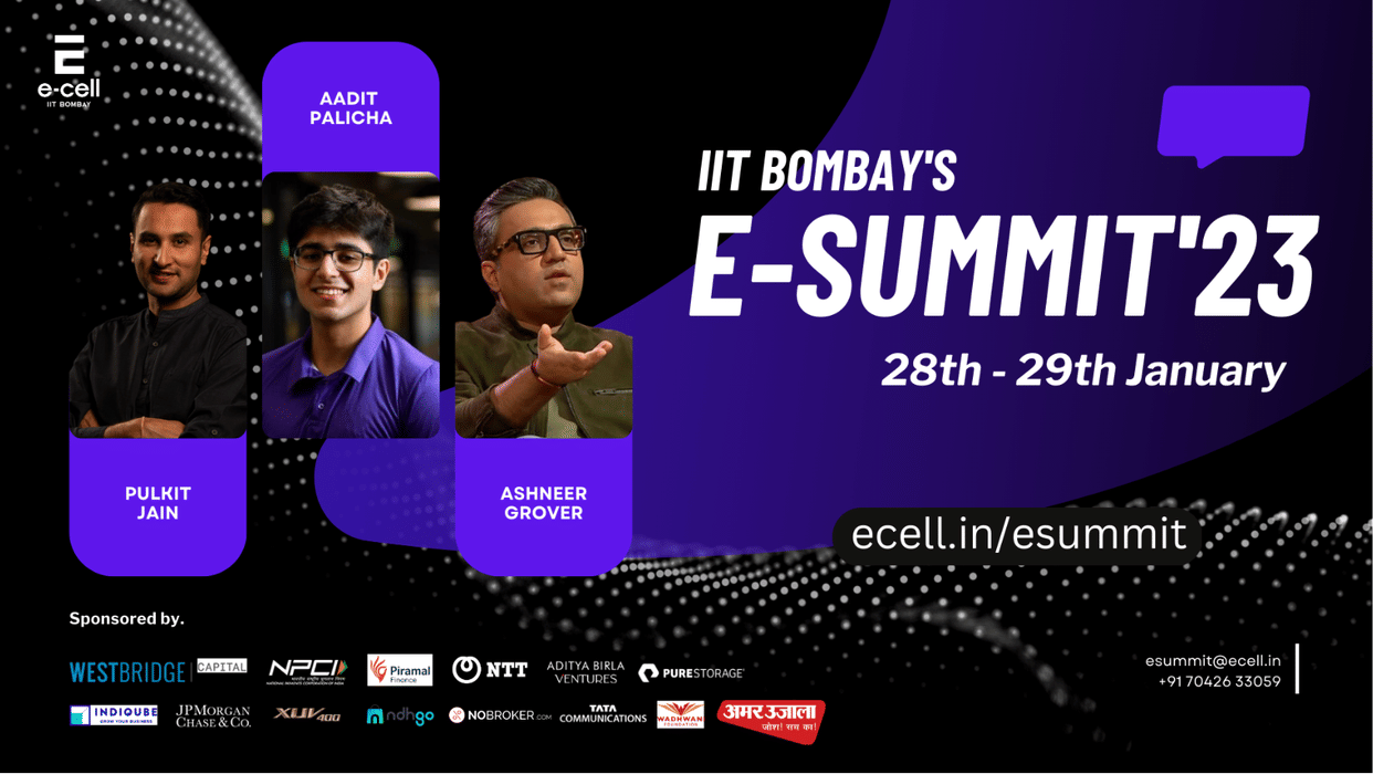 IIT Bombay E-Cell 18th Edition of E-Summit’23 on 28th and 29th January 2023 IIT Bombay