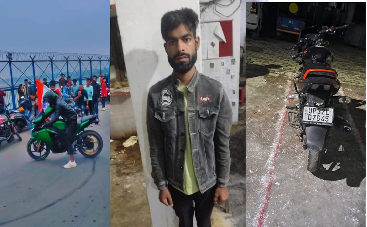 Rider kept doing stunts in Ganga barrage, people were making videos, accused youth arrested