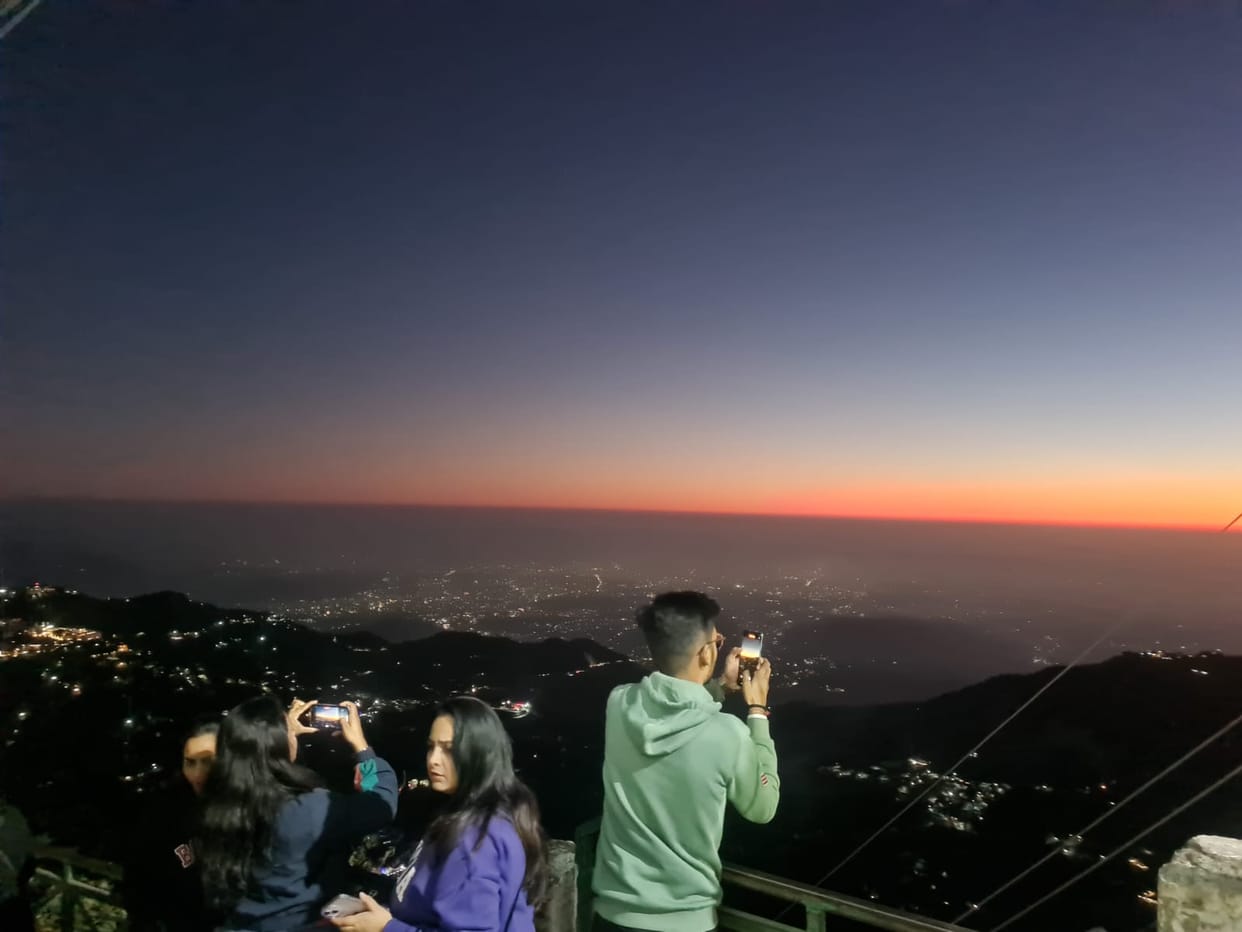 Mussoorie Winter line and Snow Covered Himalaya Beautiful Photos