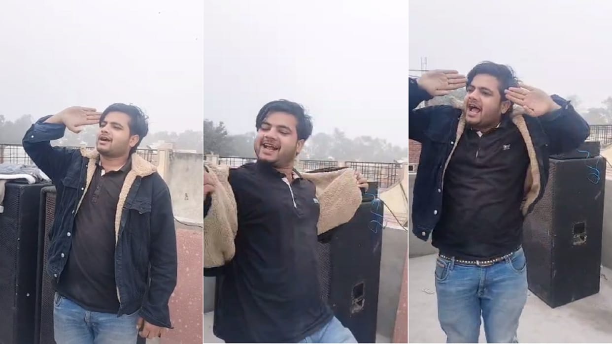 A youth has insulted the national anthem in Meerut and video viral