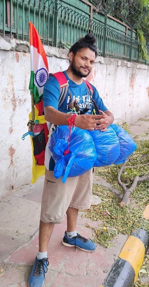 Anant From Delhi Will Go Around India Via Foot
