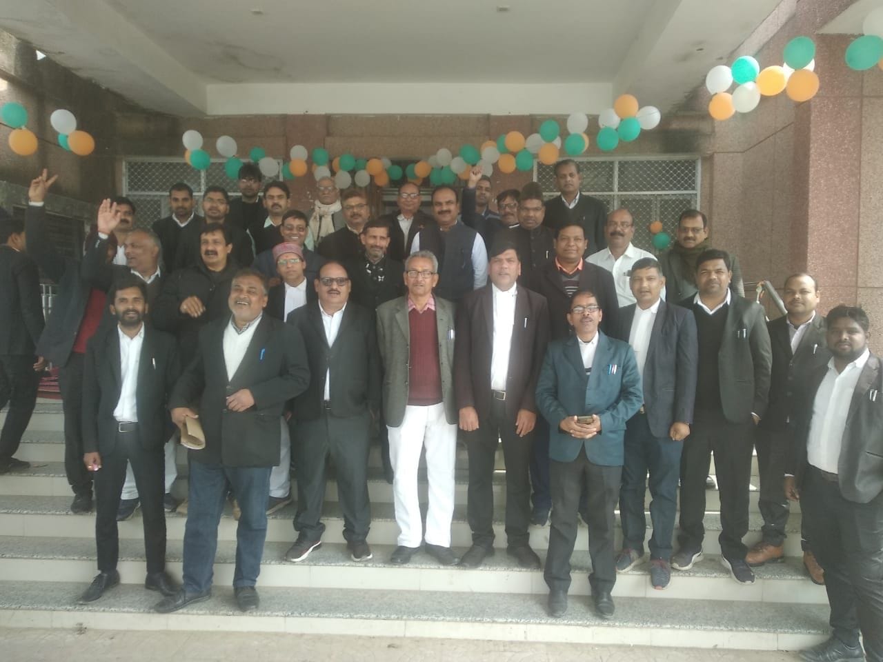 Demonstration of lawyers against Gram Nyayalaya