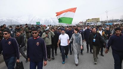 Bharat Jodo Yatra- Rahul Gandhi, Priyanka Gandhi in Jammu Kashmir