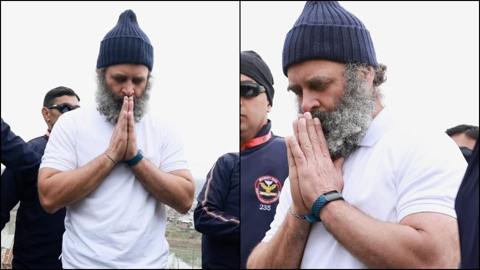 Bharat Jodo Yatra: Rahul visited the spot of Pulwama attack and paid tribute to the martyrs