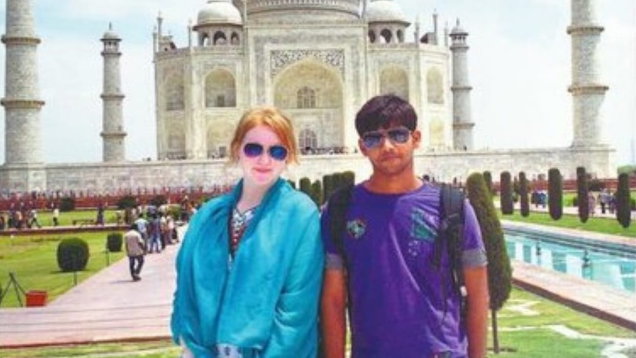 Sweden girlfriend came to etah marry Indian boyfriend with full rituals