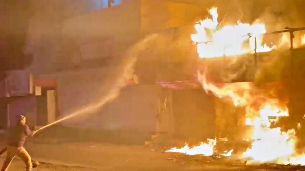 Fire broke out in number plate shop on Kachari Road in Ajmer