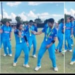 भारतीय खिलाड़ी डांस करती हुईं