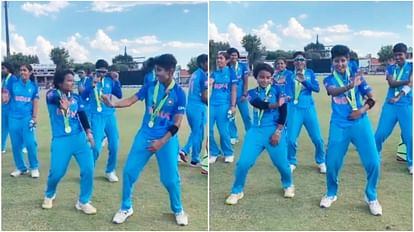 भारतीय खिलाड़ी डांस करती हुईं