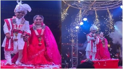Unique Wedding: तीन फीट के दूल्हा-दुल्हन ने लिए सात फेरे, देखें 'मिनी कपल' की शादी की तस्वीरें जोधपुर में हुई मिनी कपल की शादी।