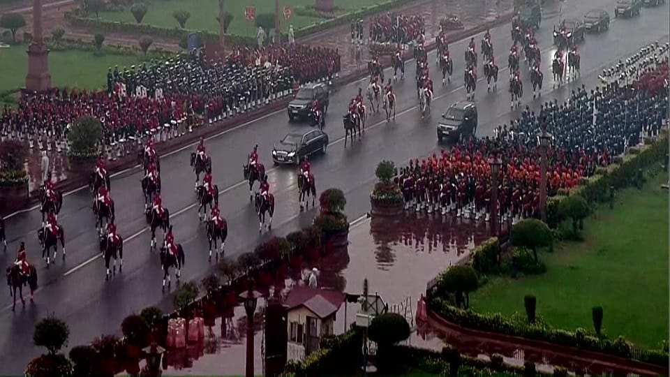 pictures of Beating the Retreat Ceremony at Vijay Chowk
