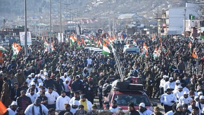 Bharat Jodo Yatra: Rahul will hoist tricolor at Lal Chowk, march started Pantha Chowk in Srinagar