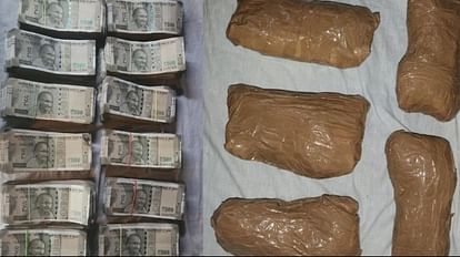 A Smuggler arrested with five kg heroin and Rs 12 lakh rupees