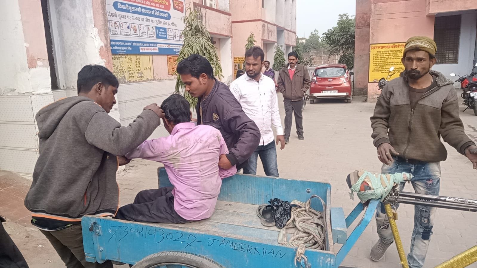 patient reach hospital from thela