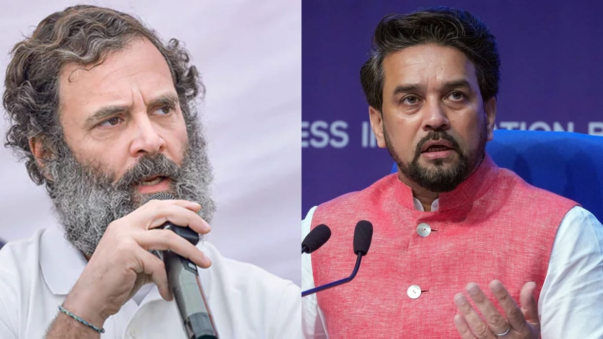 BJP vs Congress: Anurag Thakur targeted Rahul Gandhi and Congress, asked five questions