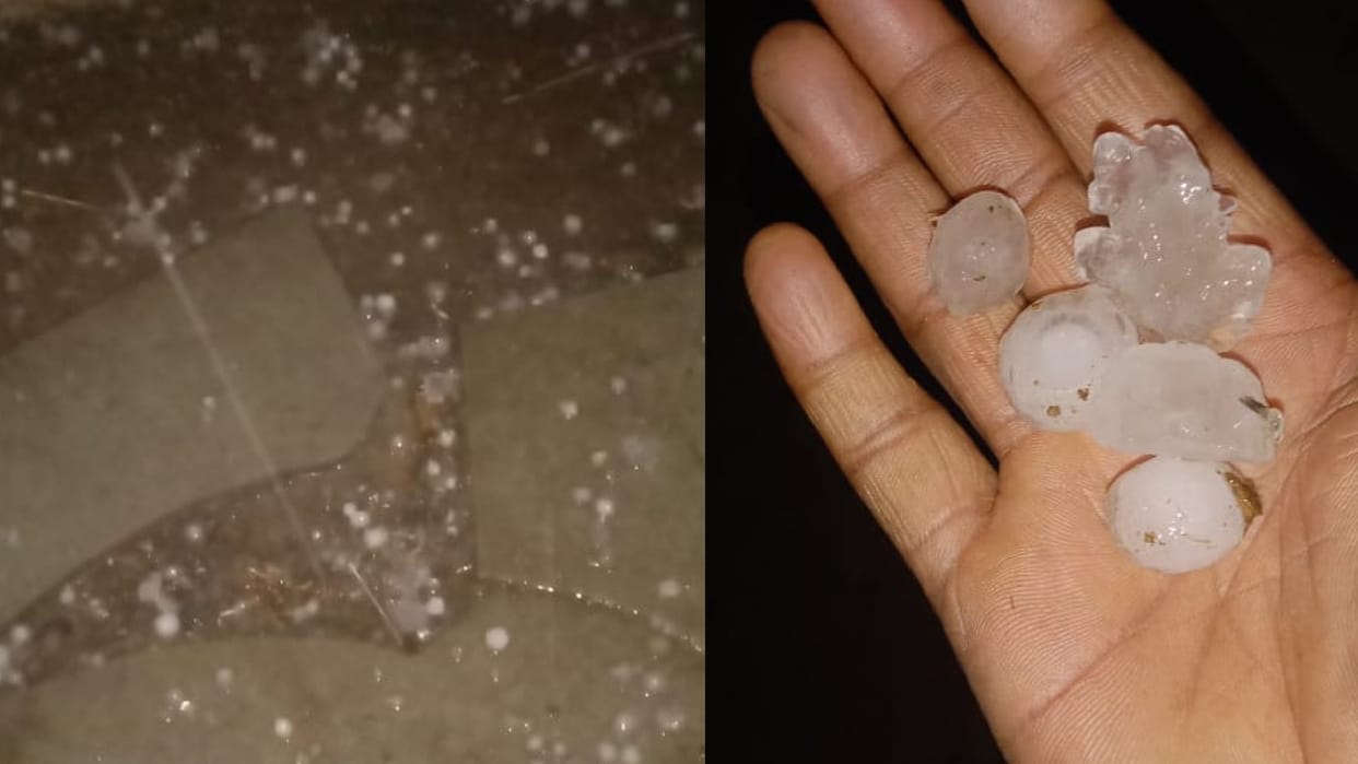 MP News: Hail fell with heavy rain in Mandsaur, light rain increased winter in Ratlam