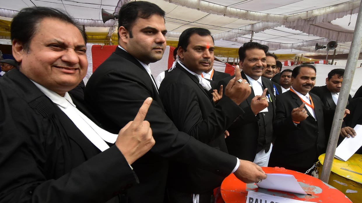 High Court Bar Association Counting begins Ashok Singh Nitin Sharma are leading