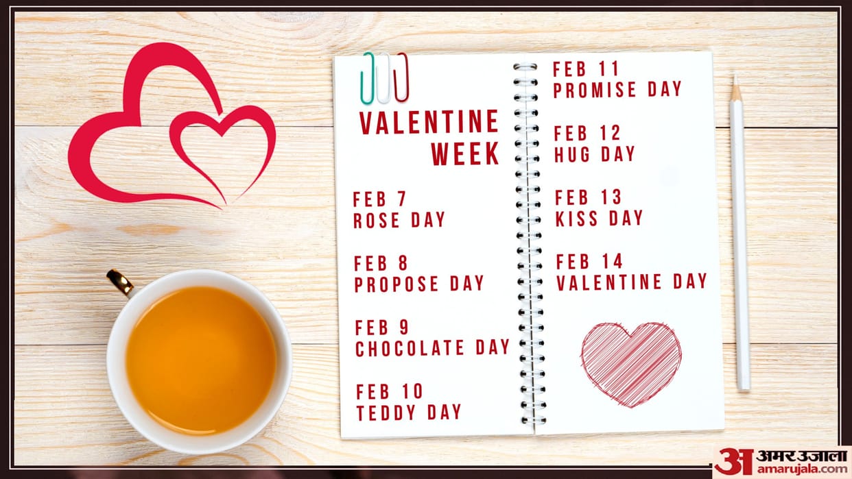 Valentine Day Week List 2024 Rose Day Kiss Day Propose Day To Teddy Day Know Details in Hindi