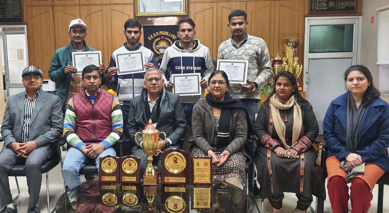 Overall trophy won in Red Cross training camp