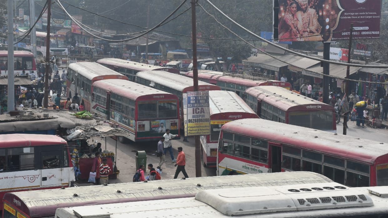 heavy daily traffic jam in Gorakhpur