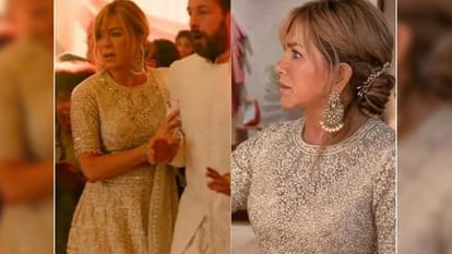 Jennifer Aniston wore Manish Malhotra designed Lehenga in Murder Mystery 2 fans are praising her Indian look