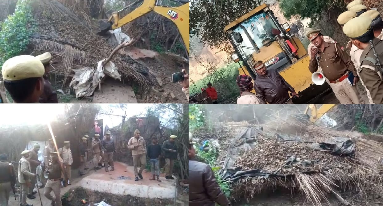 Case of conversion and marriage of minor in Banda, bulldozer thundered at the accuseds house