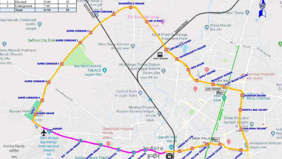 indore metro train project problems