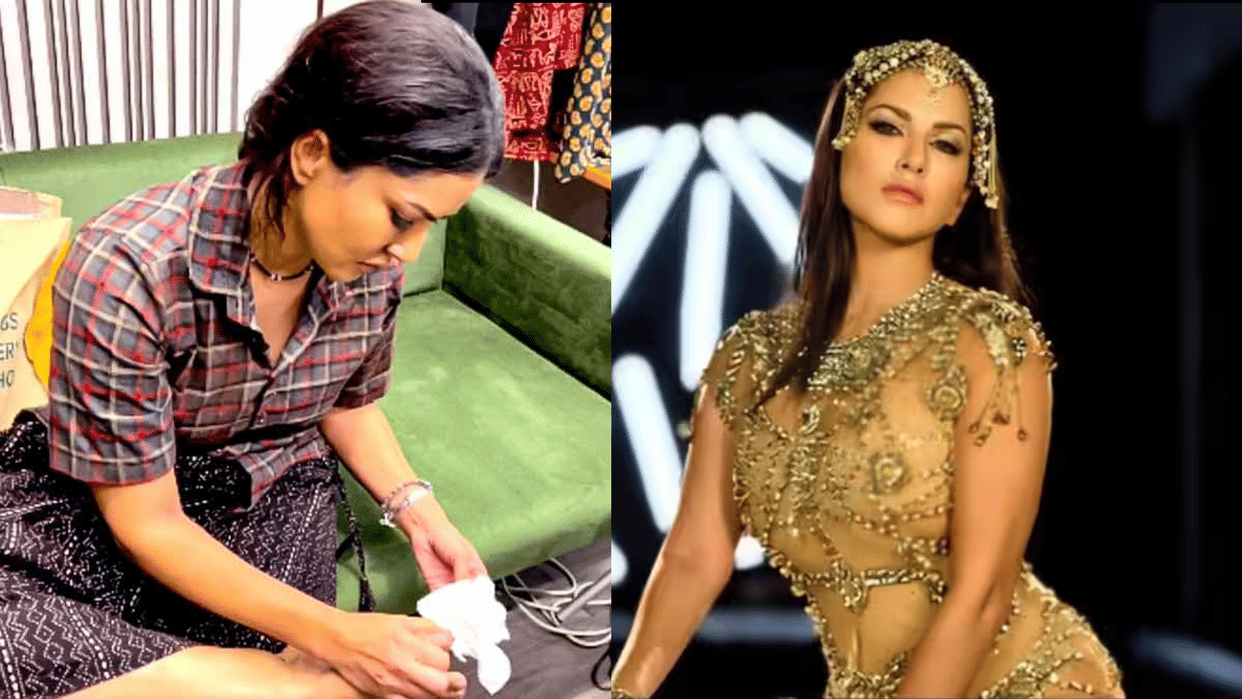 Sunny Leone gets injured during Jackie shroff film quotation gang shooting shares behind the scenes video
