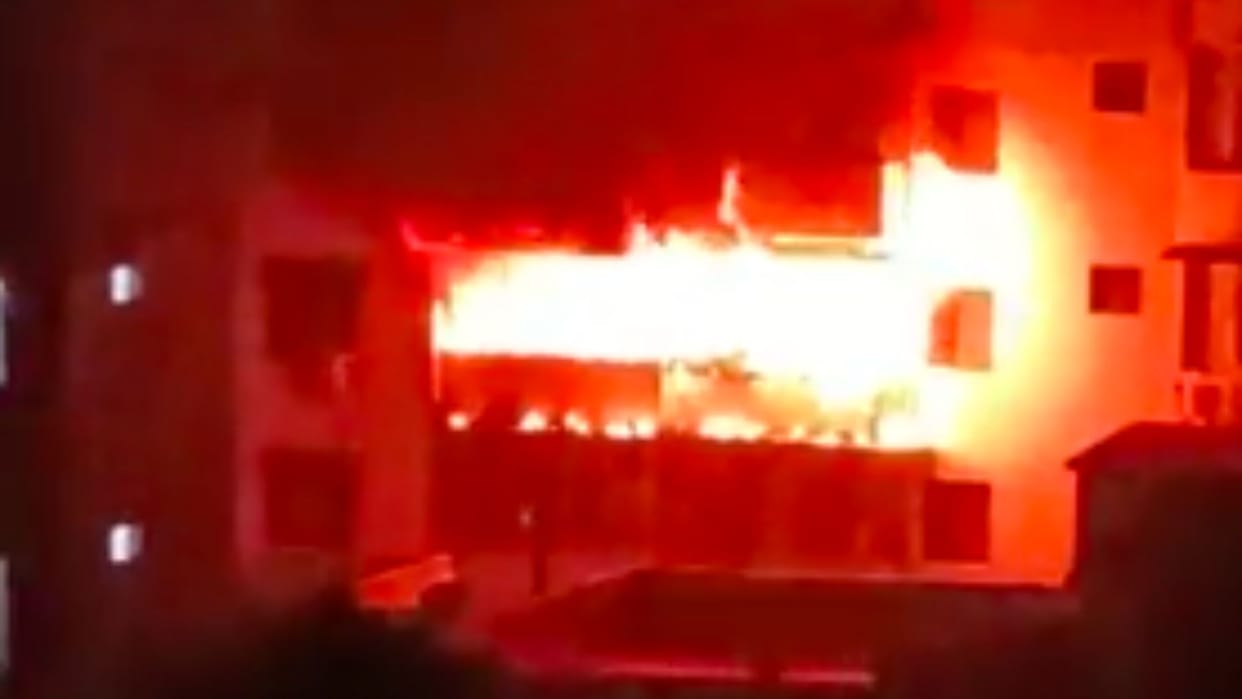 Loss of lakhs due to fire in furniture warehouse
