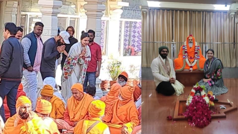 Cricketer Virat kohli And Anushka sharma Offer Puja and Bhandara in Rishikesh Ashram