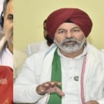 निर्मला सीतारमण व राकेश टिकैत