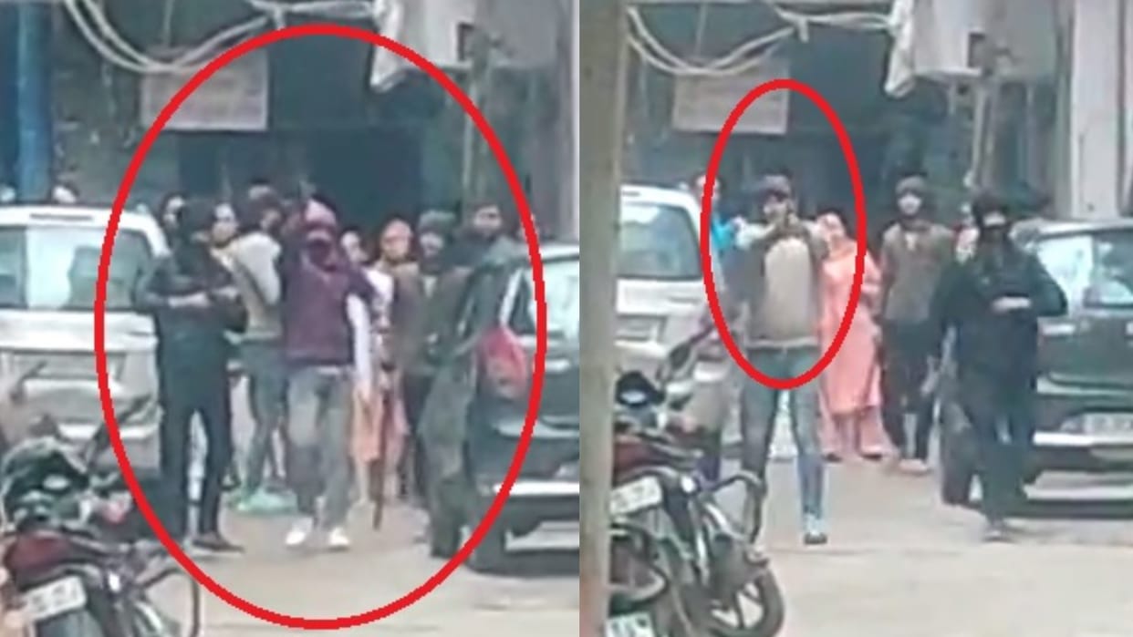 Two arrested for firing in parking dispute in Usmanpur OF Delhi, minor also caught, photo viral