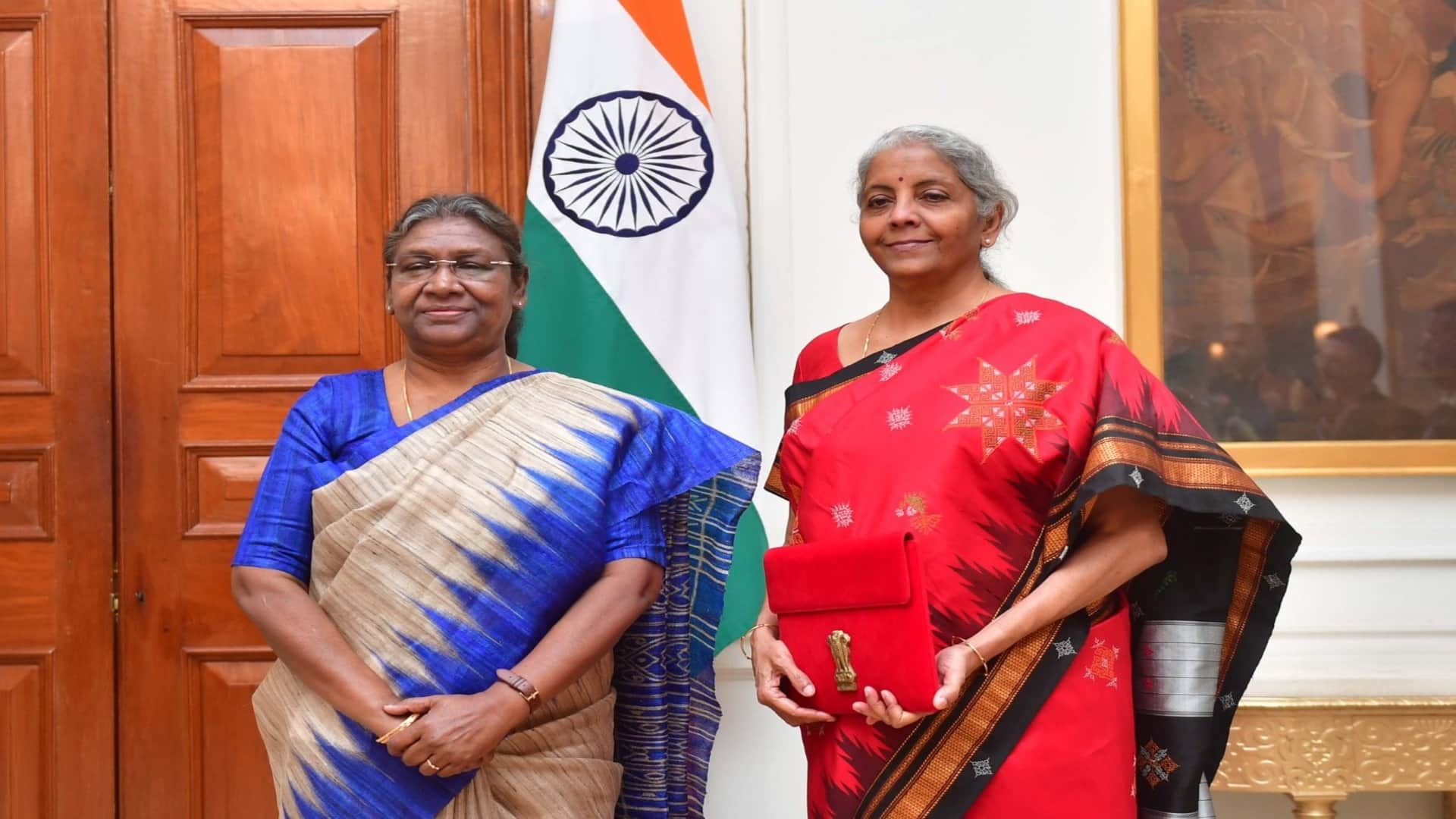 budget 2024 finance minister nirmala sitharaman saree look on budget day