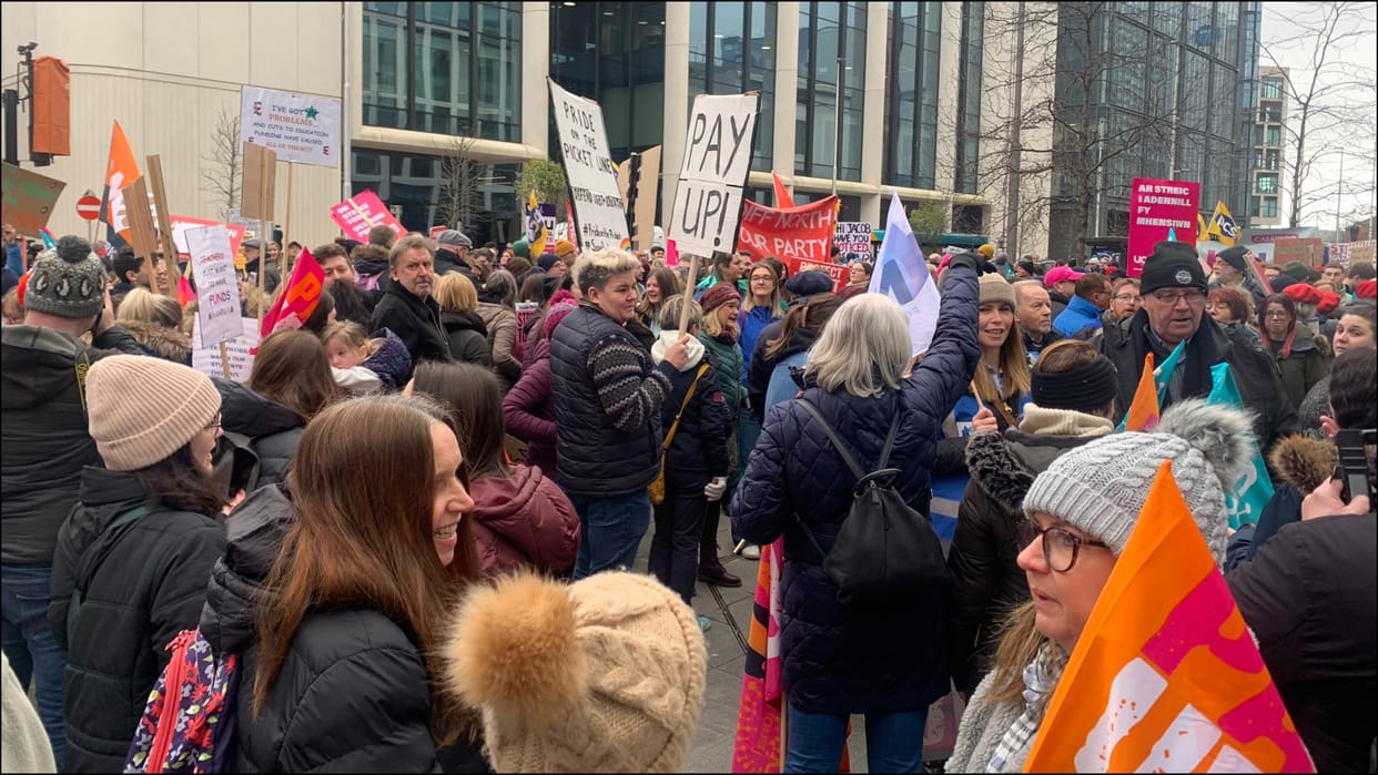 Britain hit by biggest strike as teachers civil servants university staff bus train drivers walkouts over pay