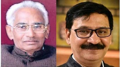 dr Bhagwatilal Rajpurohit and Prof. Sanjay Dwivedi honoured by hindi gaurav alankaran