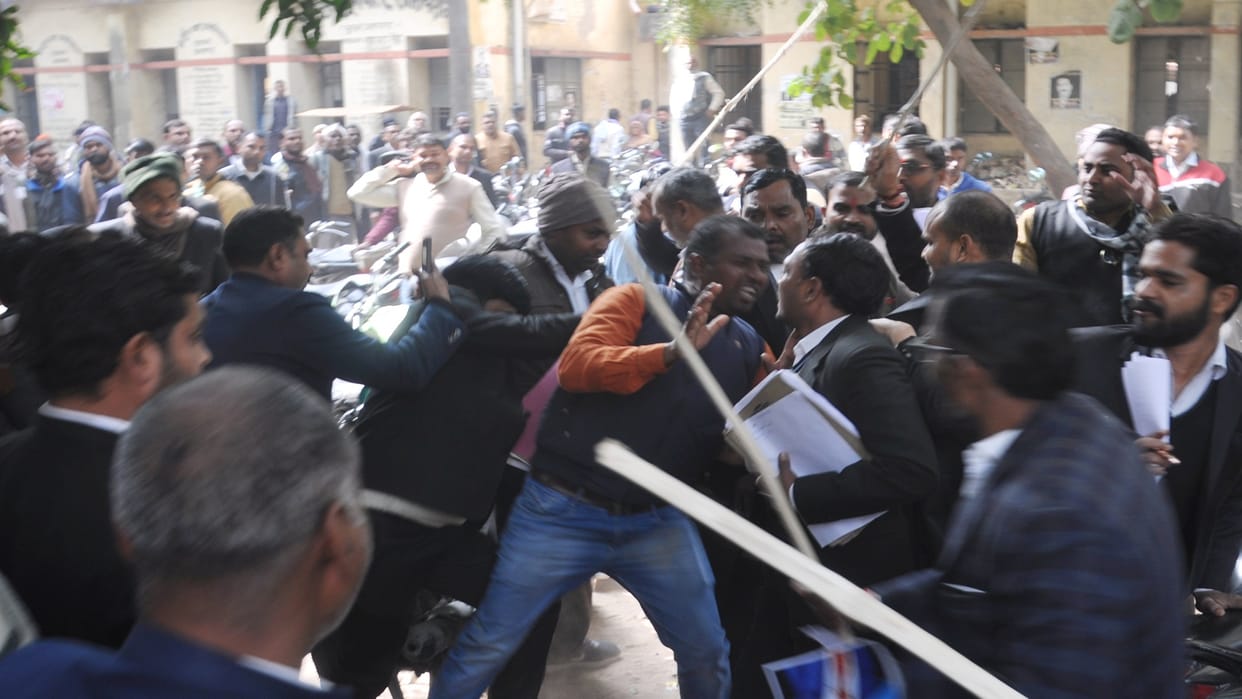Supporters of SP MLA RK Verma fight, stampede during Save Constitution procession