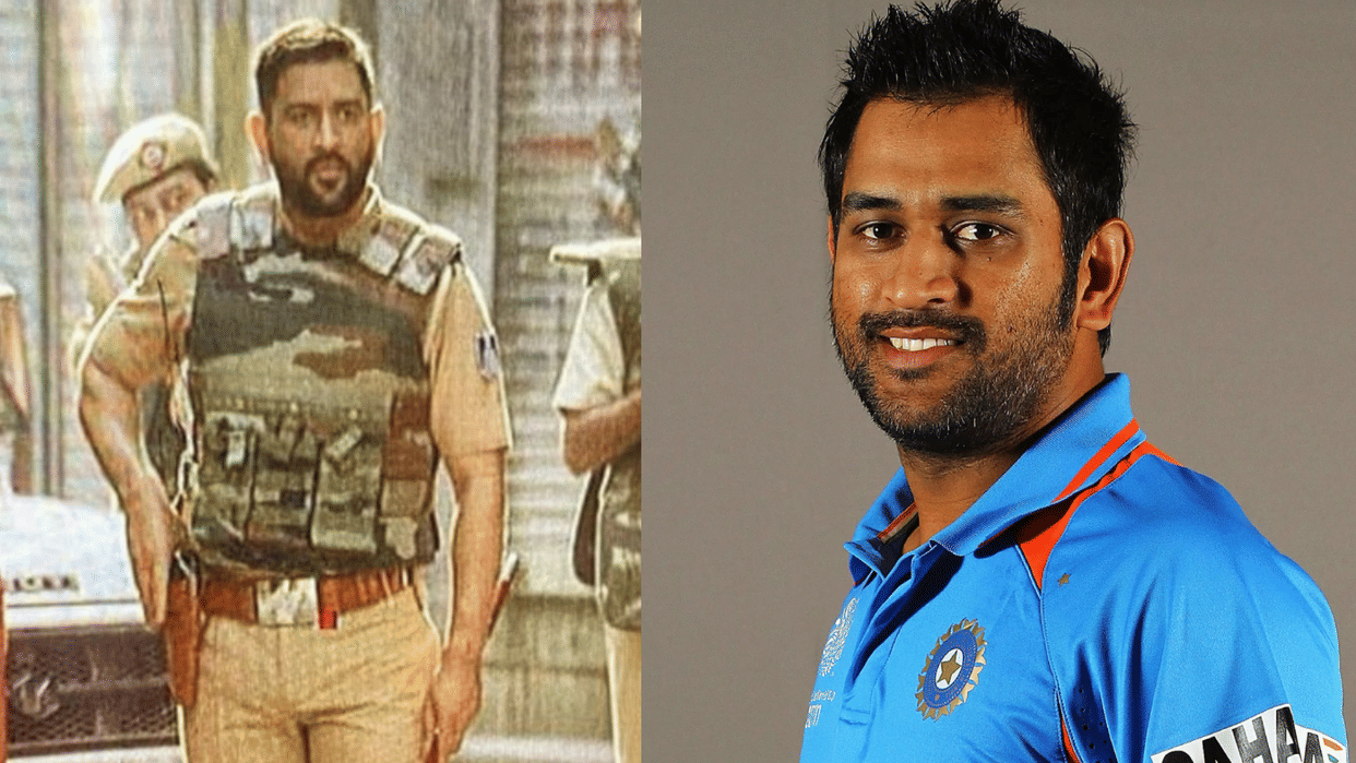 Mahendra singh dhoni became police officer in an advertisement cricketer new look goes viral on social media