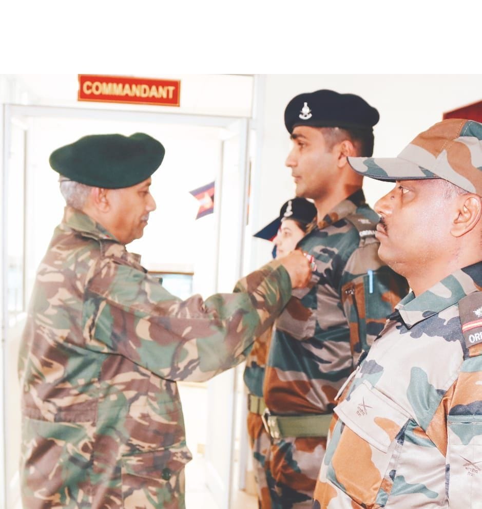 Award,Major Shivendra of Basti received the Armed Forces Citation Award.