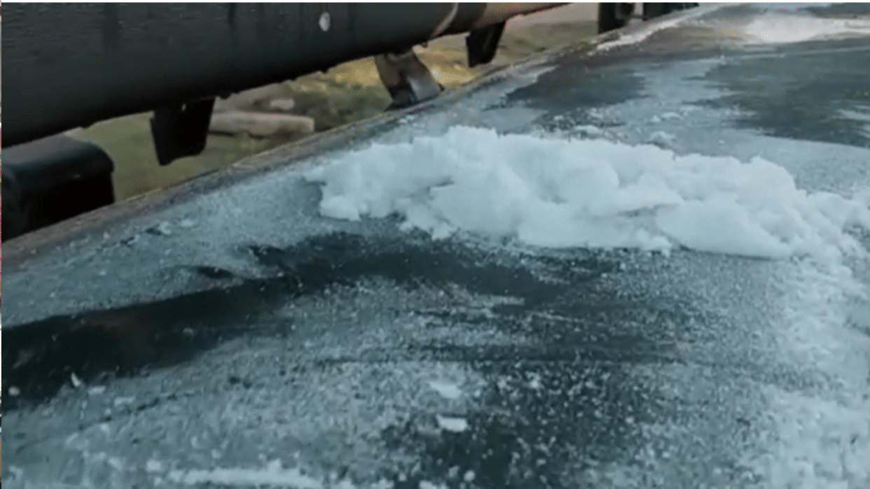 Frozen snow in Pachmarhi: Effect of northern winds seen in Madhya Pradesh