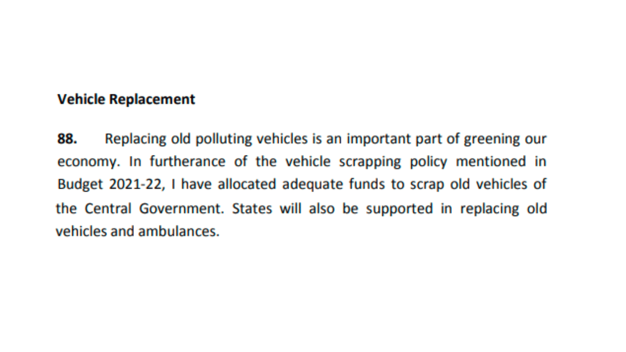 vehicle replacement decision of the government will benefit the auto sector, fm gave information in the budget